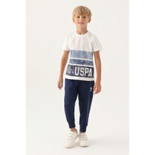 U.S. Polo Assn.  Lisanslı Trilinear Krem Erkek Çocuk Pijama Takımı