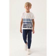U.S. Polo Assn.  Lisanslı Trilinear Krem Erkek Çocuk Pijama Takımı