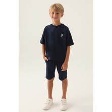 U.S. Polo Assn. Lisanslı Straight Lacivert Erkek Çocuk Bermuda Takım