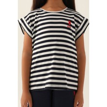 U.S. Polo Assn. Lisanslı Basic Lacivert Kız Çocuk Kapri Takım