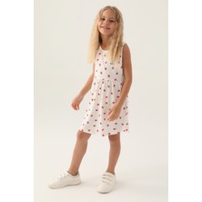 U.S. Polo Assn. Lisanslı Heart Dress Krem Kız Çocuk Gecelik