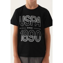 U.S. Polo Assn. Lisanslı Compartmented Siyah Erkek Çocuk Bermuda Takım