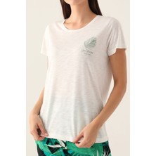 Arnetta Take Tıme Krem Kadın Kısa Kol Pijama Takımı