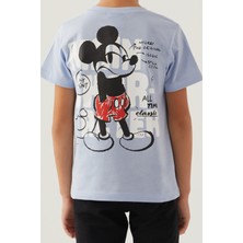 Mickey Mouse Stıl Mavi Erkek Çocuk Bermuda Takım