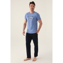 Arnetta Strong Açık Indigo Erkek Pijama Takımı