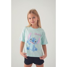 Stitch Oppression Yeşil Kız Çocuk T-Shirt