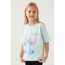 Stitch Oppression Yeşil Kız Çocuk T-Shirt