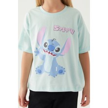 Stitch Oppression Yeşil Kız Çocuk T-Shirt