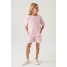 Rolypoly Kız Çocuk Pembe Şort Takım