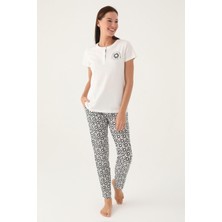 Pierre Cardin Good Krem Kadın Kısa Kol Pijama Takımı