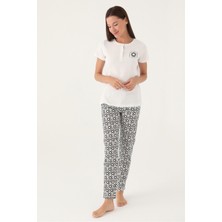 Pierre Cardin Good Krem Kadın Kısa Kol Pijama Takımı