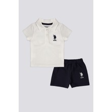 U.S. Polo Assn. Lisanslı Collar Krem Erkek Bebek Takımı