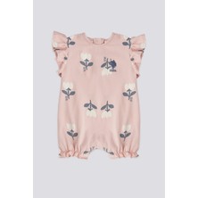 U.S. Polo Assn. Lisanslı Roses Pembe Kız Bebek Tulum