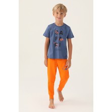 Rolypoly Erkek Çocuk Mavi Kısa Kol Pijama Takım