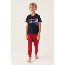 Rolypoly Erkek Çocuk Lacivert Kısa Kol Pijama Takım