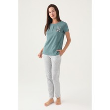 Arnetta Today Yeşil Kadın Kısa Kol Pijama Takımı