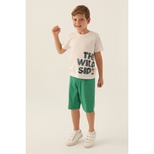 Rolypoly Erkek Çocuk Krem Bermuda Takım