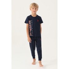 U.S. Polo Assn.  Lisanslı Graphic Lacivert Erkek Çocuk Pijama Takımı