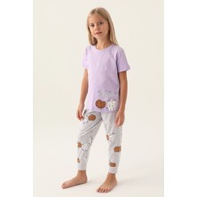 Arnetta Kız Çocuk Mor Pijama Takımı