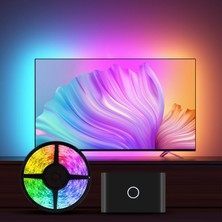 Shine In Home (66-85" TVler) HDMI Bağlantılı Görüntü ve Ortam Sesi Ile Senkronize Tv  Arkası LED Işıklandırma Seti, HDMI Sync Box Set