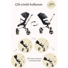 Qplay Ritter 360 Derece Dönebilen Light Night / Hareket Sensörlü Bebek Arabası