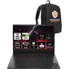 HP Omen 16-WF0031NT Intel Core i7 13700HX 32GB 1TB SSD RTX4050/6GB 165Hz 16.1" FHD W11P Taşınabilir Bilgisayar & PER4 Çanta 7Q7Y1EAPN447