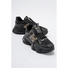 Ccway Kadın Anorak Spor Ayakkabı SİYAH ALTIN