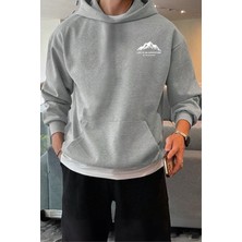 Oksit Life Adventure Baskılı Pamuklu Erkek Sweatshirt