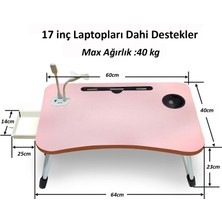 Miletus Laptop Standı Usb'li Çekmeceli Çocuk Çalışma Sehpası Yatak Sehpası Ders Çalışma Masası Ders Masası P