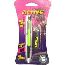 Tombow Actıve Versatil Kalem 0.5 & Tombow 0,5 2b Uç Hediyeli Yeşil