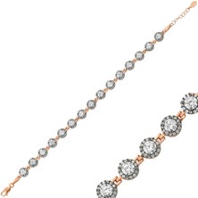 Aya Diamond Gümüş Rose Su Yolu Bayan Bileklik