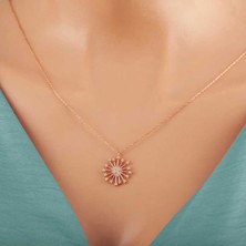 Aya Diamond ​gümüş Rose Çiçek Kadın Kolye