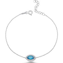 Usho Jewelry 925 Ayar Gümüş Pırlanta Modeli Mekik Bileklik