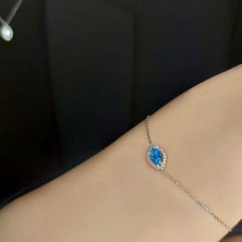 Usho Jewelry 925 Ayar Gümüş Pırlanta Modeli Mekik Bileklik