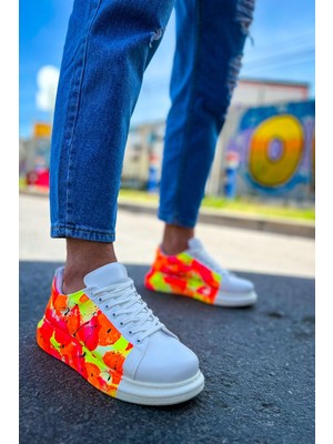 Chekich CH254 Cbt Pittura Erkek Ayakkabı 535 Neon Turuncu / Sıyah Yağmur