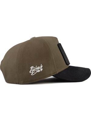 Black Börk Blackbörk V1 Baseball Kurt - 3 Kod Logolu  Haki-Siyah Siperli Şapka (Cap)