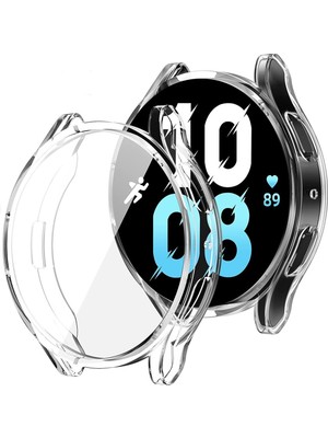 Kreton Samsung Galaxy Watch 5 40MM Uyumlu Kasa ve Ekran Koruyucu 360 Tam Koruma Silikon Kılıf
