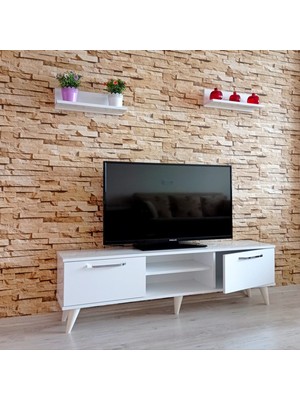 Mobilya Sepeti ( Ms 70 ) Mdf Tv Ünitesi Dolabı,raflı,beyaz