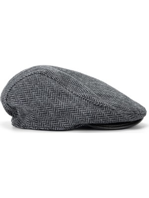 Tamer Tanca Erkek Tekstil Deri Gri Şapka 524 1104 Sapka SK23/24 K.grı