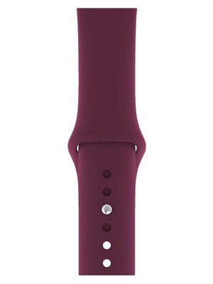 Dijimedia Apple Watch Seri 1/2/3/4/5/6/7/8/se/ultra 42MM 44MM 45MM 49MM Kordon Kayış Bileklik Klasik Silikon Mürdüm