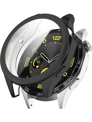 Kreton Huawei Watch Gt4 46MM Uyumlu Kasa ve Ekran Koruyucu 360 Tam Koruma Silikon Kılıf