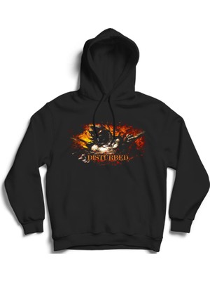 The Fame Disturbed, Fire, DK02, Rock Metal Müzik Kapüşonlu Sweatshirt Hoodie