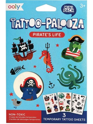 Ooly   Ooly Mini Tattoo Palooza Geçiçi Dövme Seti - Pirate’s Life