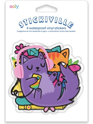 Ooly   Ooly Stickiville Vinil Çıkartmalar - Silly Kitties