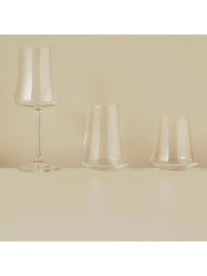 Bella Maison Shape Kristal Bardak-Kadeh Seti 18'li Naturel