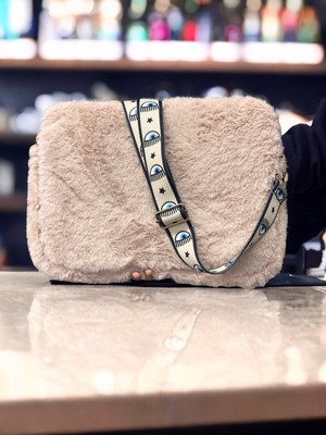 Plush Studio Pudra Toscase Peluş 13-13.3ınch Peluş Macbook, Laptop Çantası