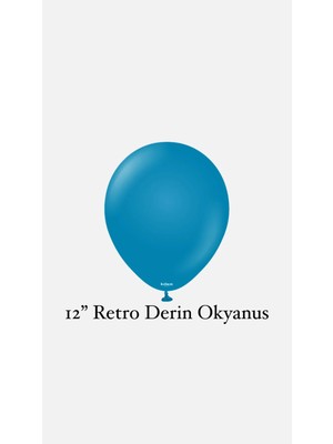 Parti Setim Derin Okyanus Renkli 10'lu Balon Seti, Mavi Renk 10'lu Balon