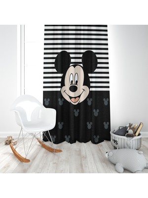 Adenka Home Minnie ve Mickey Mouse  Desen, Bebek ve Çocuk Odası Fon Perde