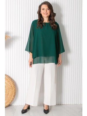 Fahima Şifon Tunik Zümrüt FHM924