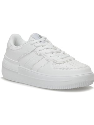 Lumberjack Freya Kadın Beyaz Renk Deri Sneaker Düz Tabanlı Şık Tasarım